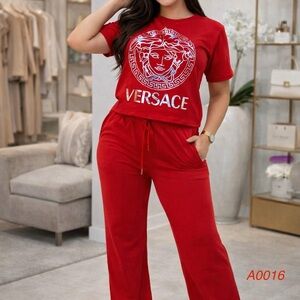 Red T-Shirt and Pants Set